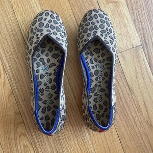 Rothy's round toe spotted Cheetah print flats- Women’s size 6